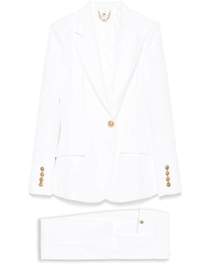 Elisabetta Franchi Single-Breasted Suit - White