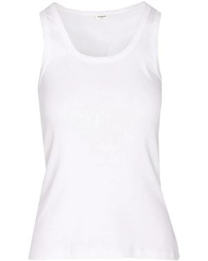 Saint Laurent Cotton Tank Top - White
