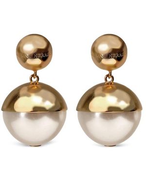 Carolina Herrera Pearl-Drop Earrings - Metallic