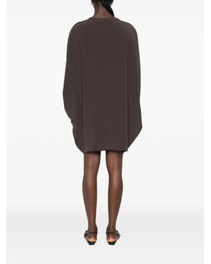 Gianluca Capannolo Iris Batwing-Sleeve Mini Dress - Black