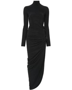 Amazuìn Adriene Cut-Out Ruched Dress - Black