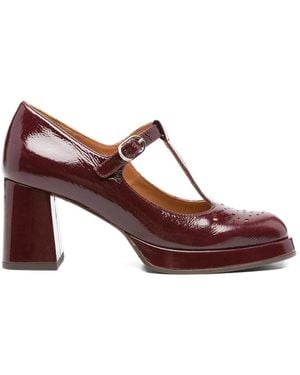 Chie Mihara 70Mm T-Bar Block-Heel Court Shoes - Purple