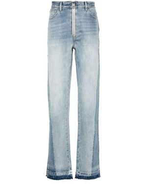 Cole Buxton Two-Tone Straight Jeans - Blue