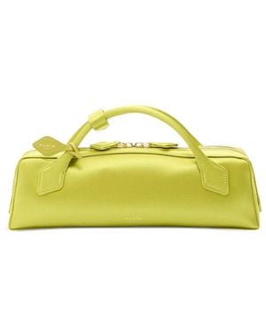 Alaïa Le Teckel Handle Satin Clutch Bag - Yellow