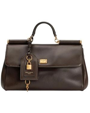 Dolce & Gabbana Medium My Sicily Top-Handle Tote Bag - Brown
