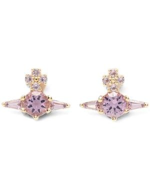Vivienne Westwood Ofelia Orb Crystal-Embellished Earrings - Pink