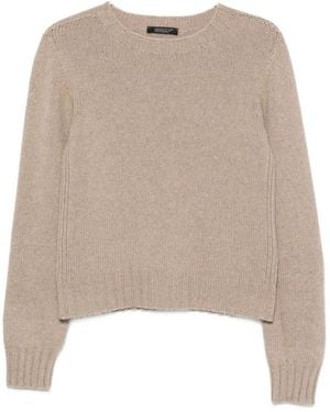 Aragona Long-Sleeve Ribbed-Knit Sweater - Natural