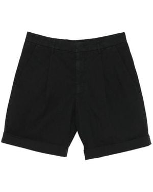Dondup Pleated Cuffed Shorts - Black
