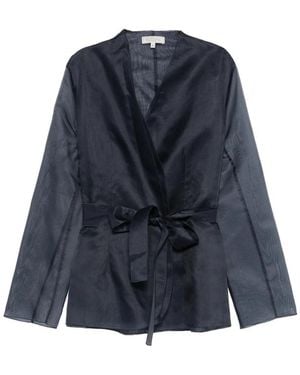 Antonelli Elia Tie-Waist Fitted Jacket - Blue