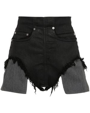 Rick Owens Shorts Dirt Cutoffs - Black