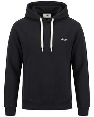 Autry Logo-Print Drawstring Hoodie - Blue