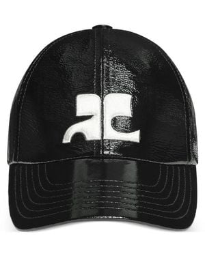Courreges Ac-Logo Vinyl Cap - Black