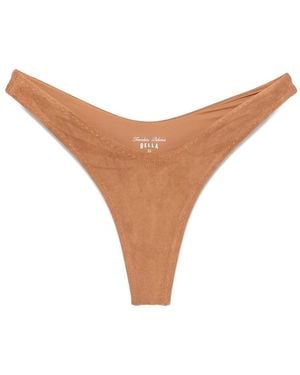 Frankie's Bikinis X Bella Hadid Full Moon Suede Bikini Bottoms - White