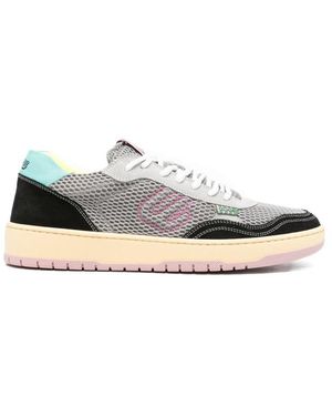 Evenuel Equal Mesh-Panelled Suede-Trim Trainers - White