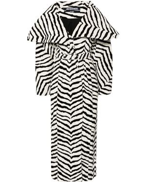 Jacquemus Zebra Coat 'Le Manteau Caruso' - White