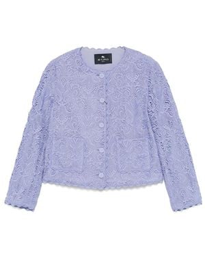 Etro Embroidered Jacket - Purple
