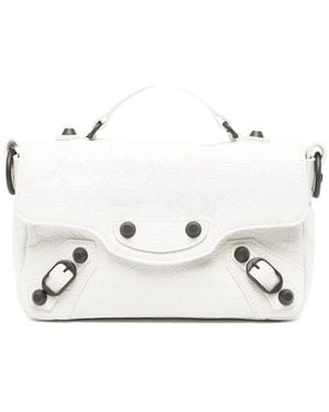 Balenciaga Nano Le City Leather Tote Bag - White