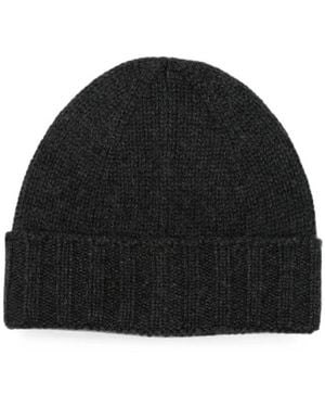 Fileria Ribbed-Knit Beanie Hat - Black