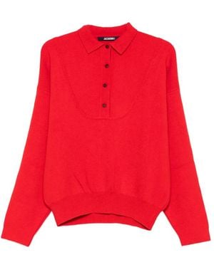 Jacquemus Polo-Neck Sweater - Red