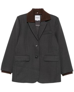 LA PISCINE Notched-Lapel Single-Breasted Jacket - Black