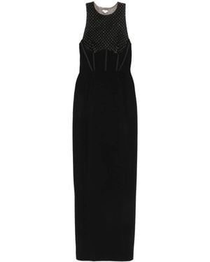 Elisabetta Franchi Dress With Rhinestone Embellishments - Black