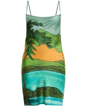 Donde Esteban Magdalena Mini Dress - Green