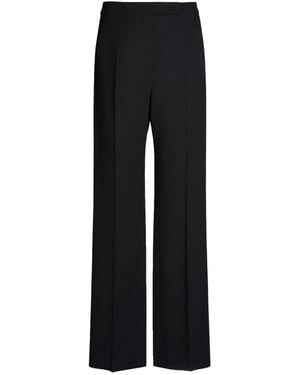 Max Mara Pressed-Crease Wide-Leg Pants - Black