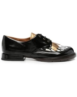 Chie Mihara Jeripa Fringed Chequered Loafers - Black