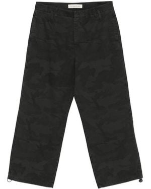 Stay Human On Earth Camouflage-Pattern Trousers - Black