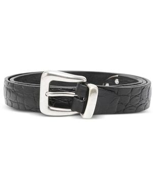 Eraldo Crocodile-Effect Buckle Belt - Multicolour