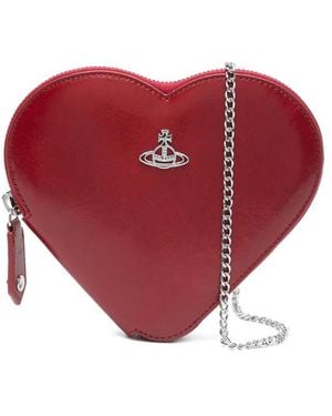 Vivienne Westwood Heart-Shaped Zip-Around Cross Body Bag - Red