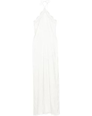 Oséree Lace-Trim Halterneck Dress - White