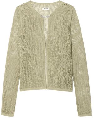 Zadig & Voltaire Saya Open-Knit Cardigan - Green