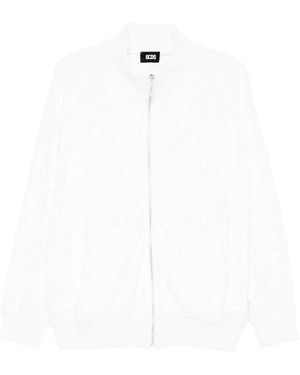 Gcds Textured Zip-Fastening Jacket - White