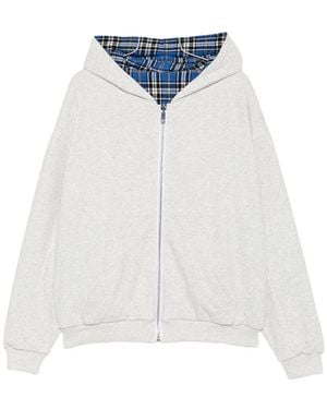 DAGGER Reversible Logo-Patch Hoodie - White