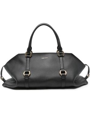McQueen Farringdon Ring-Detail Tote Bag - Black