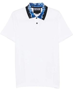 Versace Jeans Couture Floral-Print Polo Shirt - White