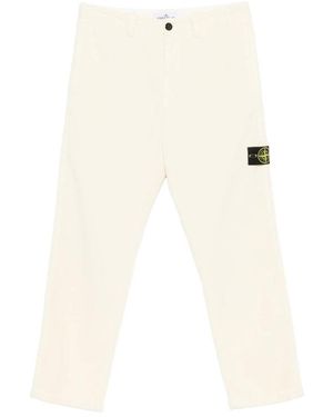 Stone Island Neutrals Trousers - White