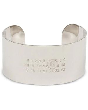 MM6 by Maison Margiela Numeric Signature Cuff Bracelet - White