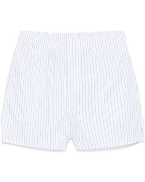 Riviera Striped Shorts - White