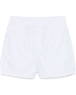 Riviera Striped Shorts - White