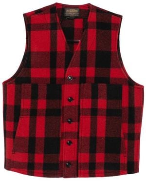 Filson Check-Pattern Gilet - Red