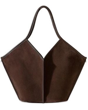 Hereu Calella Suede Leather Tote Bag - Brown