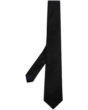 Lady Anne Pointed-Tip Silk Tie - Black
