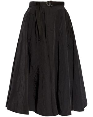 Moncler Belted Midi Skirt - Black