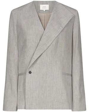 Loulou de Saison Suna Asymmetrical Blazer - Gray