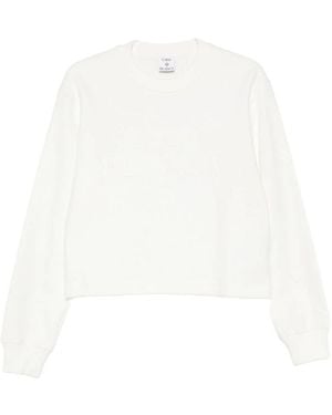 CASABLANCA Logo-Embroidered Crew-Neck Sweater - White
