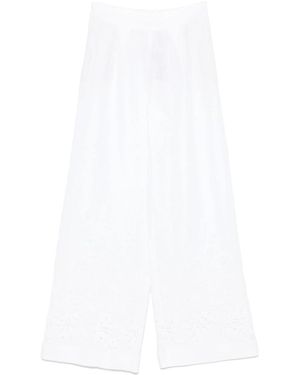 Ermanno Scervino Embroidered Trousers - White