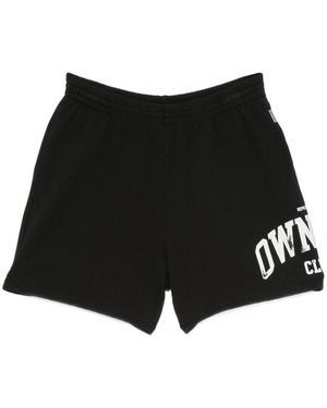 Represent Track Running Shorts Cotton - Black