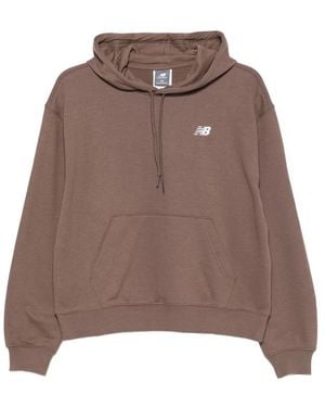 New Balance Drawstring Hooded Sweatshirt - Brown